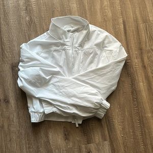 Alo yoga white zip up jacket